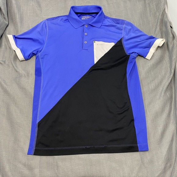 Nike Other - Nike Golf Tour Performance Polo Shirt Medium Black/purple Short Sleeve Dri Fit
